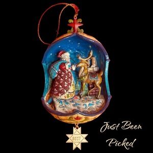 Jim Shore Christmas Ornament - 2007‎ Up on the Rooftop